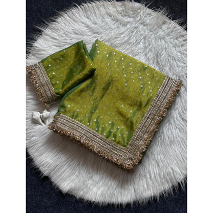 Lime Éclat Saree