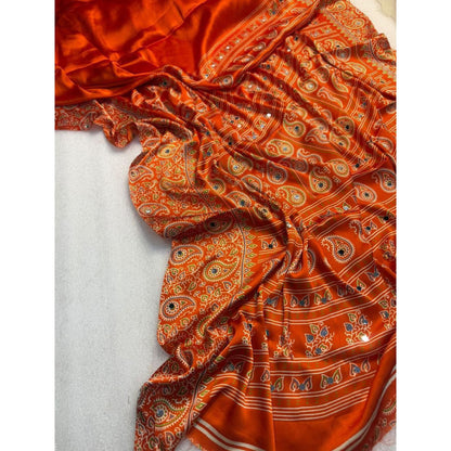 RangrezAjrakh Silk Saree