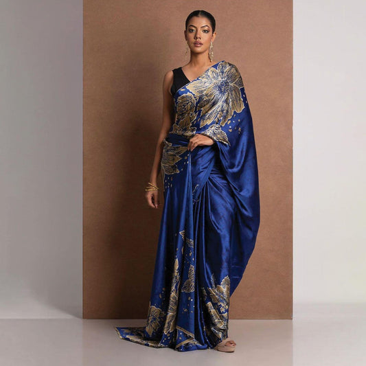 Sapphire Digital Satin Saree