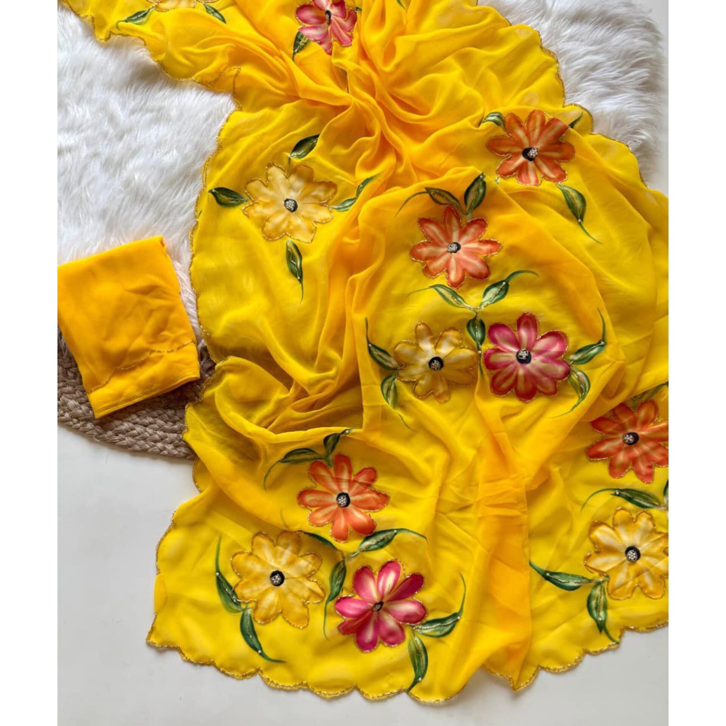 Sunflower Bloom Saree