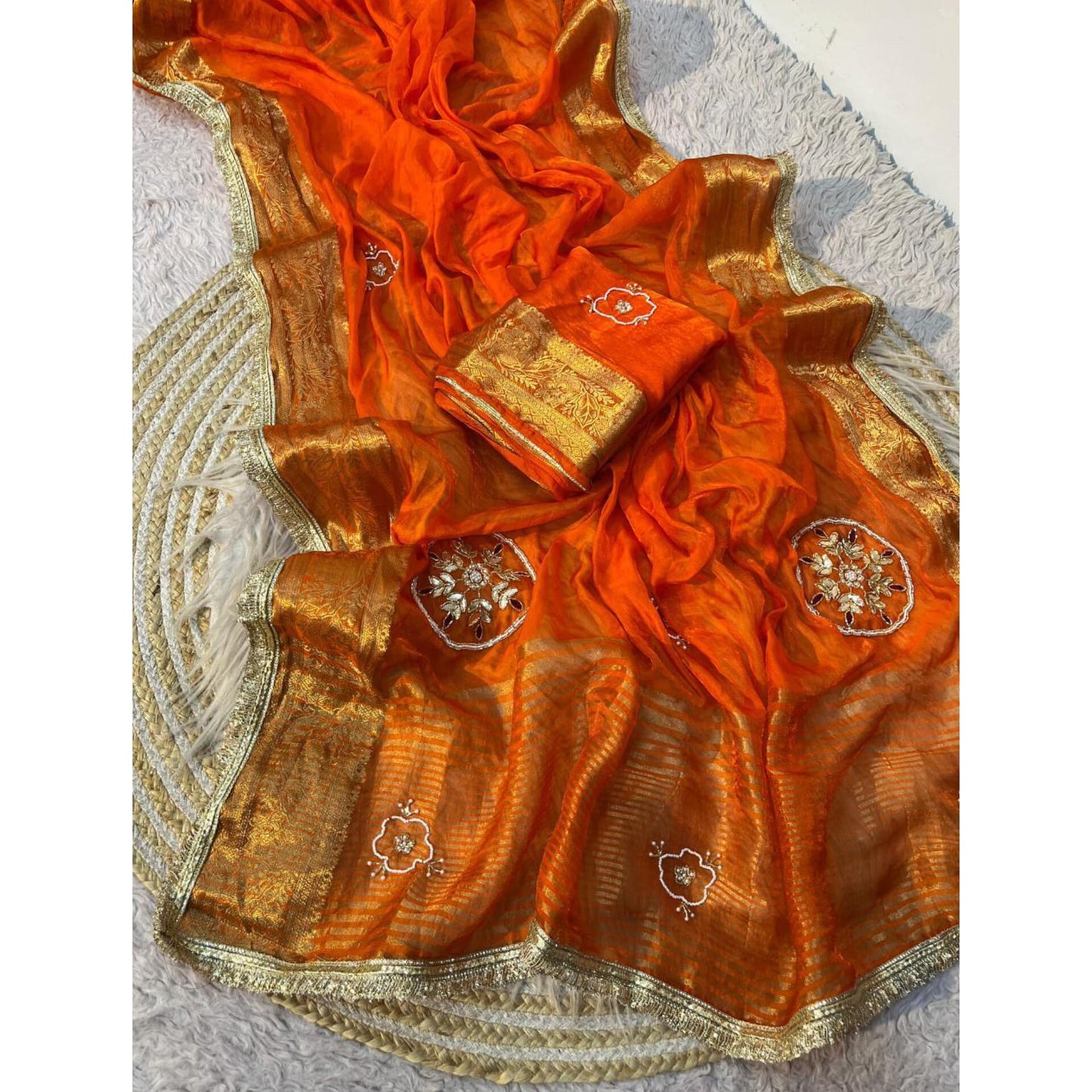 Sunlit Amber Saree
