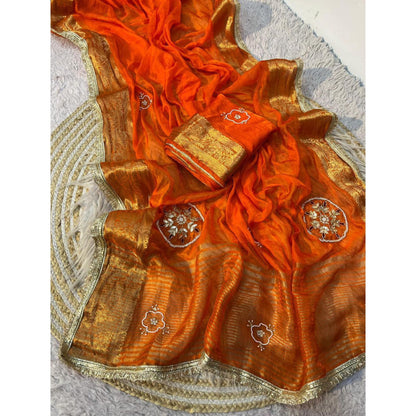 Sunlit Amber Saree