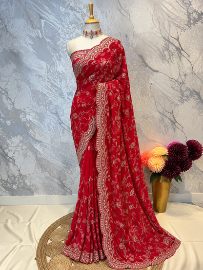 Red Allure Saree