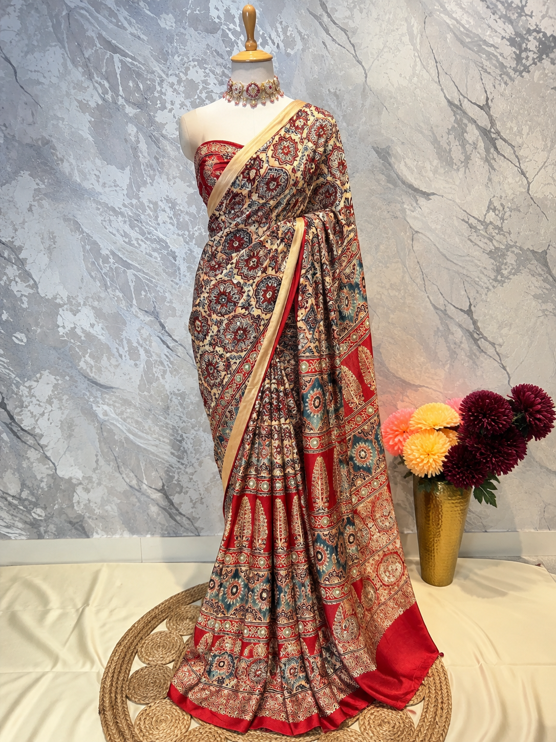 Neysa Ajrakh Saree