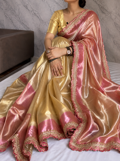 Champagne Blush Saree
