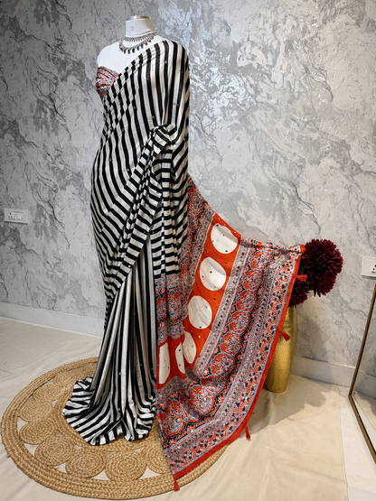 Virasat Ajrakh Saree