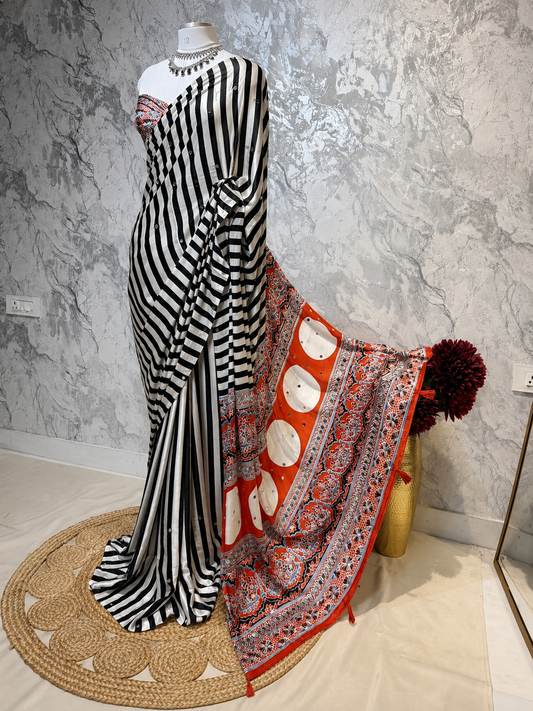 Virasat Ajrakh Saree