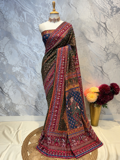 Mayura Mirror Saree
