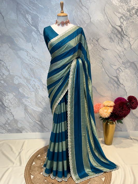 Blue Rhythm Saree