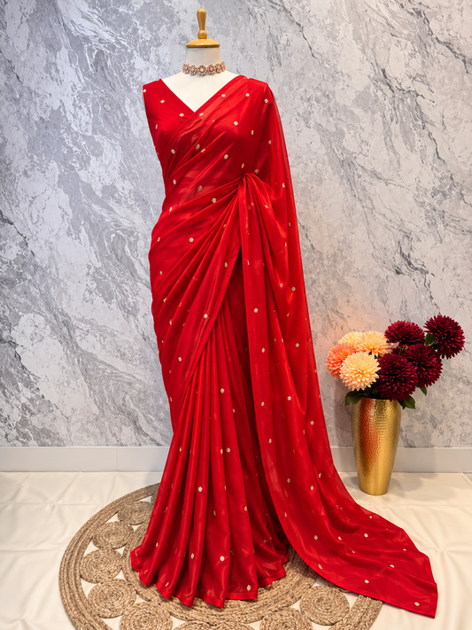 Crimson Mist Saree