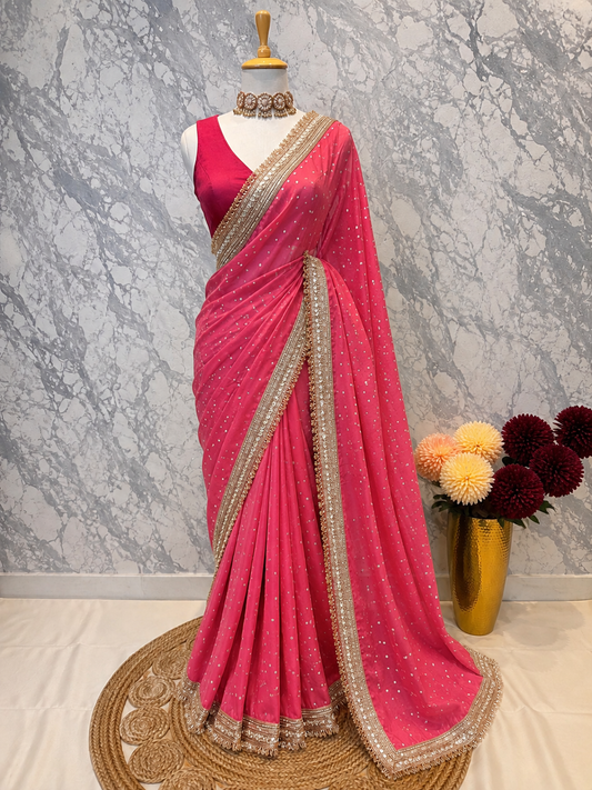 Rose Éclat Saree